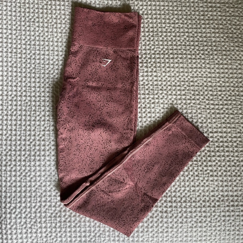Gymshark Adapt Fleck Seamless leggings, pink, medium